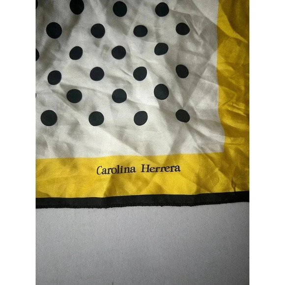 Carolina Herrera long rectangular Polka Dots 100%silk scarf - Picture 2 of 12